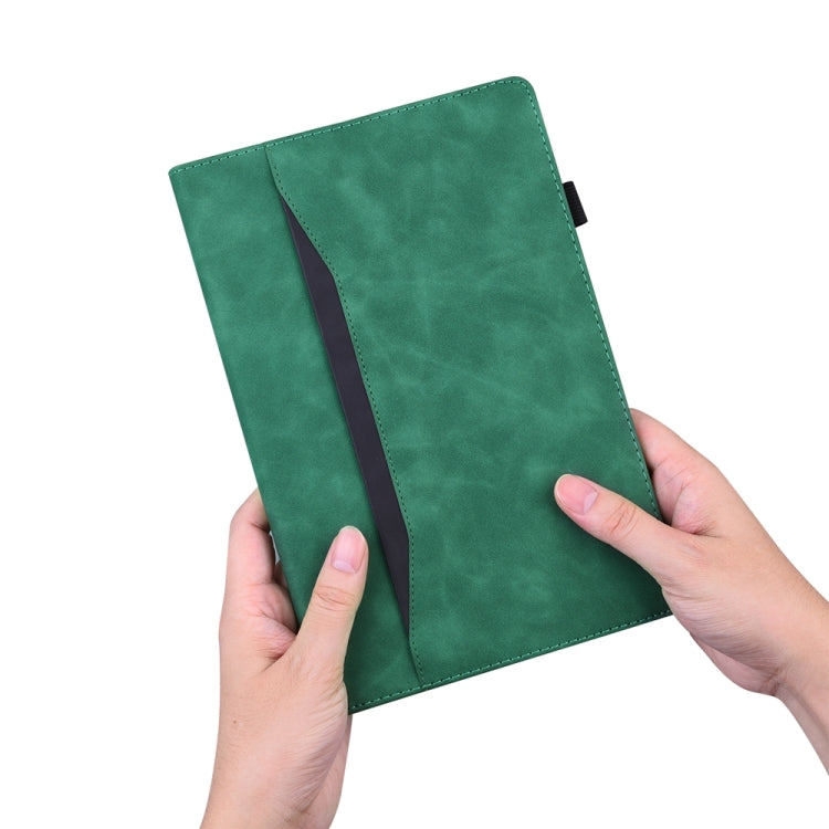 For iPad Pro 13 2024 Splicing Shockproof Leather Tablet Case(Green)