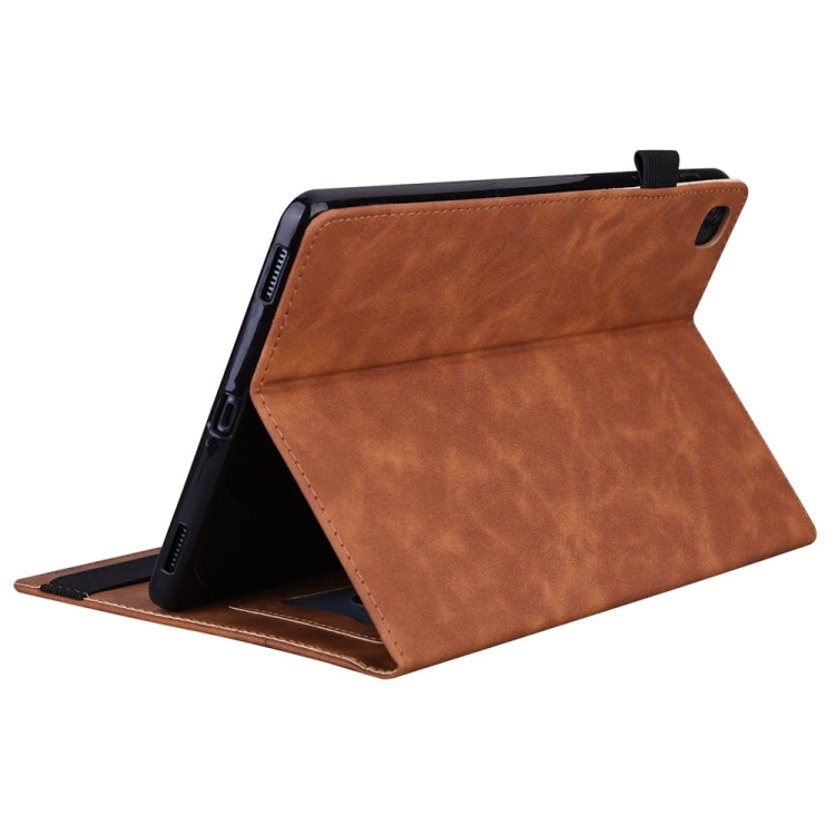For iPad Pro 13 2024 Splicing Shockproof Leather Tablet Case(Brown)