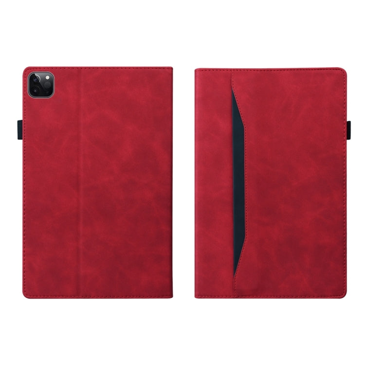 For iPad Pro 11 2024 Splicing Shockproof Leather Tablet Case(Red)