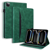 For iPad Pro 11 2024 Splicing Shockproof Leather Tablet Case(Green)