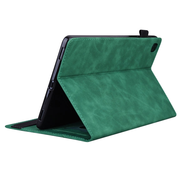For iPad Pro 11 2024 Splicing Shockproof Leather Tablet Case(Green)