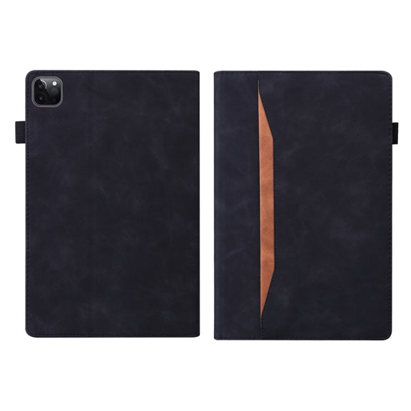 For iPad Pro 11 2024 Splicing Shockproof Leather Tablet Case(Black)