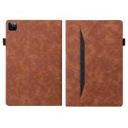 For iPad Pro 11 2024 Splicing Shockproof Leather Tablet Case(Brown)