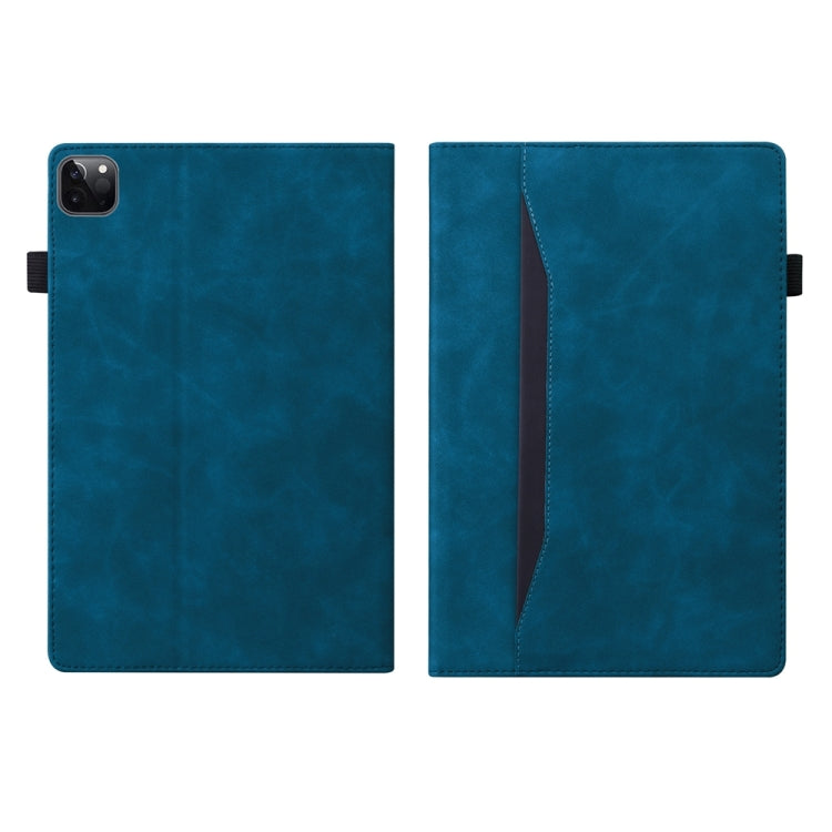For iPad Pro 11 2024 Splicing Shockproof Leather Tablet Case(Blue)