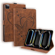 For iPad Pro 13 2024 Love Butterfly Embossed Leather Tablet Case(Brown) - iPad Pro 13 2024 Cases by PMC TechLife | Online Shopping South Africa | PMC TechLife | Buy Now Pay Later Mobicred