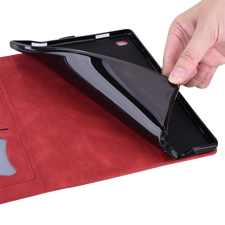 For iPad Pro 11 2024 Love Butterfly Embossed Leather Tablet Case(Red)