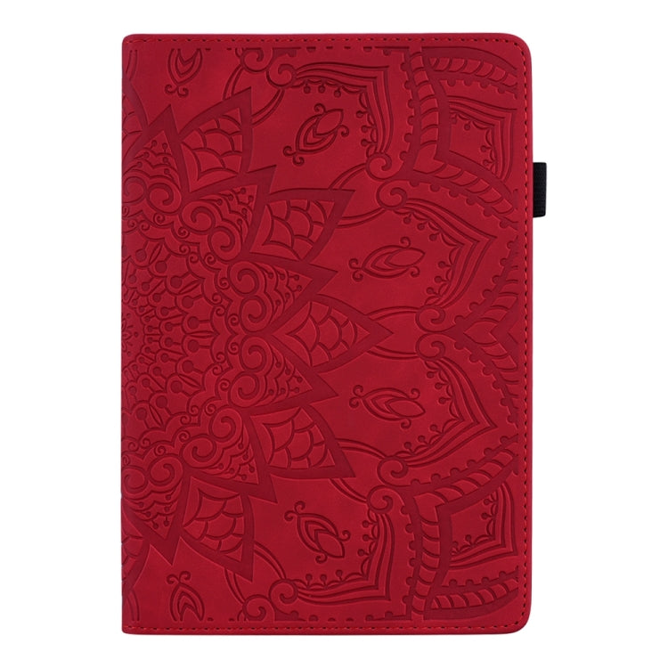 For iPad Pro 13 2024 Calf Texture Embossed Leather Tablet Case(Red)