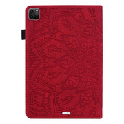 For iPad Pro 13 2024 Calf Texture Embossed Leather Tablet Case(Red)