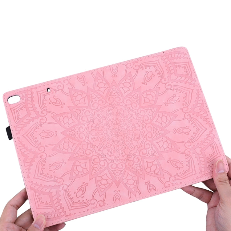 For iPad Pro 13 2024 Calf Texture Embossed Leather Tablet Case(Pink)