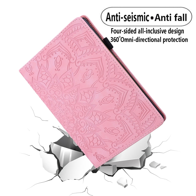 For iPad Pro 13 2024 Calf Texture Embossed Leather Tablet Case(Pink)