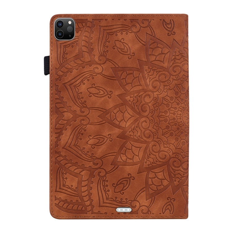 For iPad Pro 11 2024 Calf Texture Embossed Leather Tablet Case(Brown)