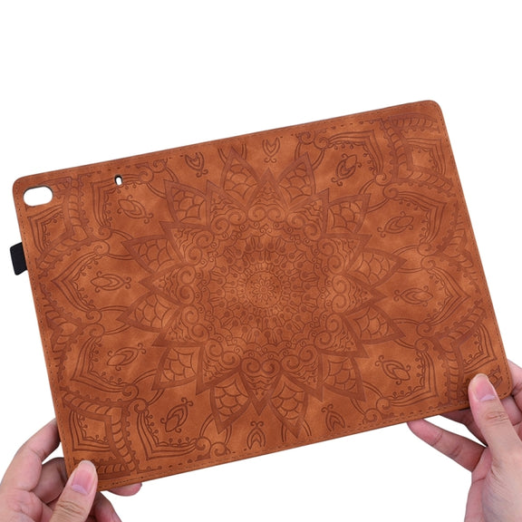 For iPad Pro 11 2024 Calf Texture Embossed Leather Tablet Case(Brown)