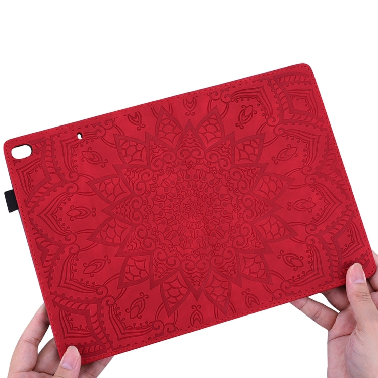 For iPad Pro 11 2024 Calf Texture Embossed Leather Tablet Case(Red)