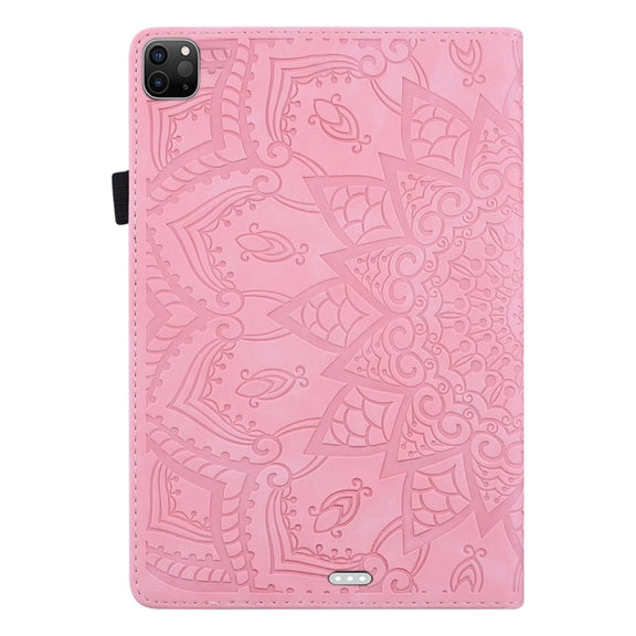 For iPad Pro 11 2024 Calf Texture Embossed Leather Tablet Case(Pink)