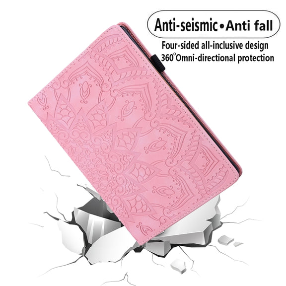 For iPad Pro 11 2024 Calf Texture Embossed Leather Tablet Case(Pink)