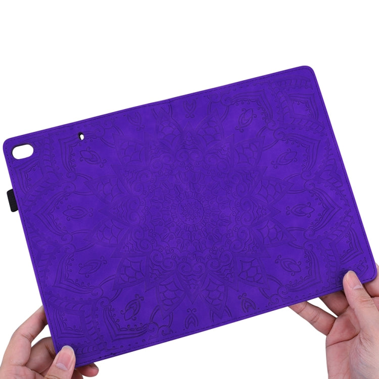 For iPad Pro 11 2024 Calf Texture Embossed Leather Tablet Case(Purple)