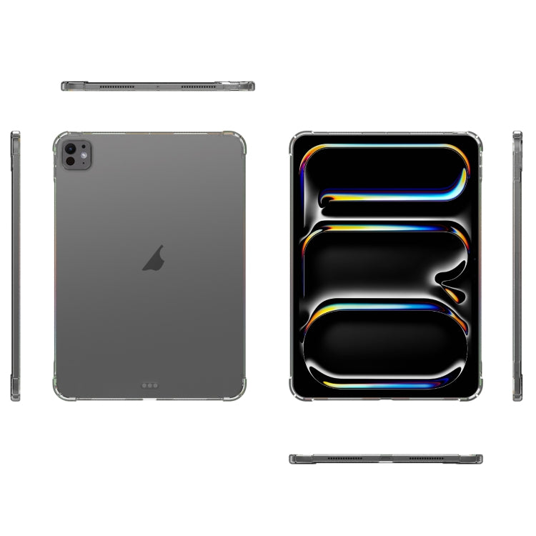 For iPad Pro 13 2024 Highly Transparent TPU Full Thicken Corners Shockproof Protective Case(Transparent)