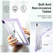 For iPad Air 11 2025 / 2024 Transparent Acrylic Tablet Case(Blue)