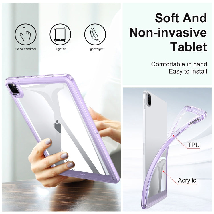 For iPad Air 11 2025 / 2024 Transparent Acrylic Tablet Case(Pink)