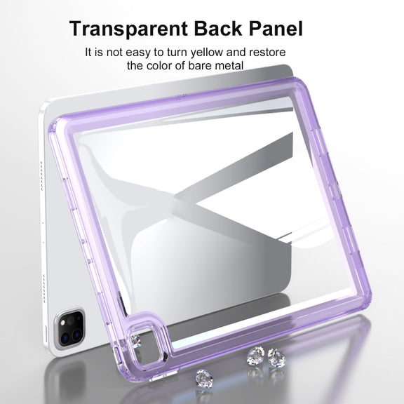 For iPad Air 11 2025 / 2024 Transparent Acrylic Tablet Case(Black)