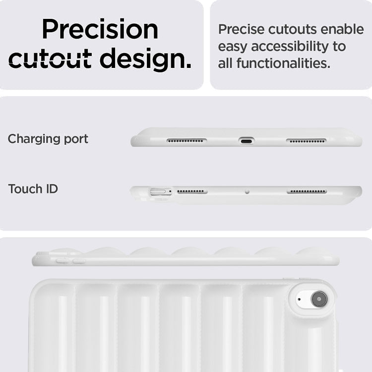 For iPad Air 11 2024 Eiderdown Cushion Shockproof Tablet Case(White)