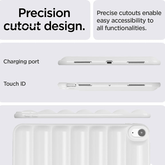 For iPad Air 11 2024 Eiderdown Cushion Shockproof Tablet Case(White)