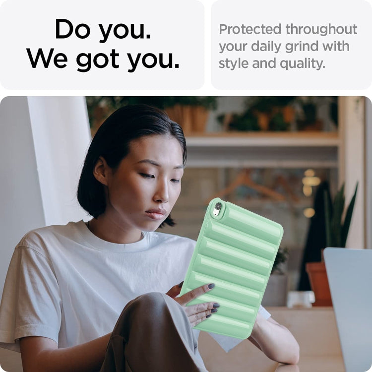 For iPad Air 11 2025 / 2024 Eiderdown Cushion Shockproof Tablet Case(Green)