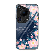 For Huawei Pura 70 Ultra Colorful Painted Glass Phone Case(Flower)
