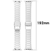 For Apple Watch 42mm Armor 5-bead Titanium Watch Band(Silver)