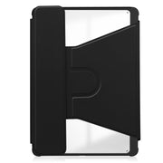 For iPad Pro 13 2024 Transparent Rotation Smart Leather Tablet Case(Black)