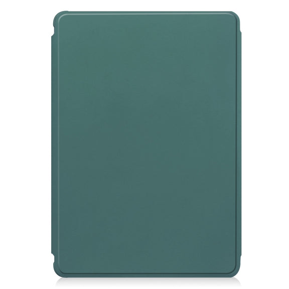 For iPad Pro 13 2024 Transparent Rotation Smart Leather Tablet Case(Dark Green)