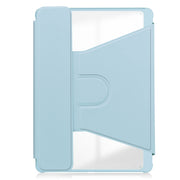 For iPad Pro 13 2024 Transparent Rotation Smart Leather Tablet Case(Sky Blue)