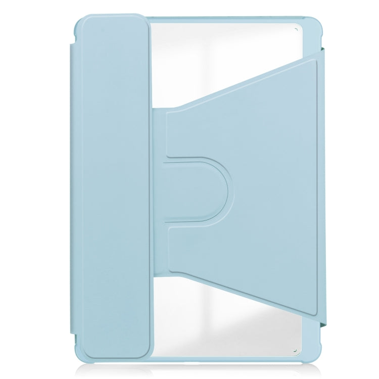 For iPad Pro 13 2024 Transparent Rotation Smart Leather Tablet Case(Sky Blue)