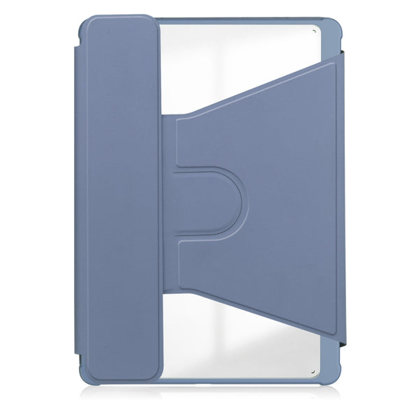 For iPad Pro 13 2024 Transparent Rotation Smart Leather Tablet Case(Lavender)