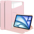 For iPad Air 11 2024 Transparent Rotation Smart Leather Tablet Case(Pink) - iPad Air 11 2024 Cases by PMC TechLife | Online Shopping South Africa | PMC TechLife | Buy Now Pay Later Mobicred