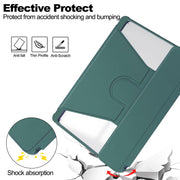 For iPad Pro 11 2024 Transparent Rotation Smart Leather Tablet Case(Dark Green)