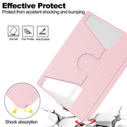 For iPad Pro 11 2024 Transparent Rotation Smart Leather Tablet Case(Pink)