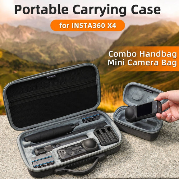 For Insta360 X4 / X5 Sunnylife Carrying Case Handbag, Model:X4-B812 Mini Camera Bag