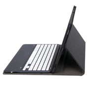 For iPad Pro 13 2024 A13B Detachable Ultra-Thin Bluetooth Keyboard Leather Tablet Case with Pen Slot(Black White)