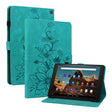 For Amazon Fire HD10 2023 Lily Embossed Leather Tablet Case(Green) - Amazon by PMC TechLife | Online Shopping South Africa | PMC TechLife | Buy Now Pay Later Mobicred