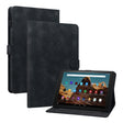 For Amazon Fire HD10 2023 Lily Embossed Leather Tablet Case(Black) - Amazon by PMC TechLife | Online Shopping South Africa | PMC TechLife | Buy Now Pay Later Mobicred