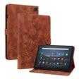 For Amazon Fire Max 11 Lily Embossed Leather Tablet Case(Brown) - free shipping - PMC TechLife - Order now!