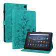 For Amazon Fire Max 11 Lily Embossed Leather Tablet Case(Green) - Amazon by PMC TechLife | Online Shopping South Africa | PMC TechLife | Buy Now Pay Later Mobicred