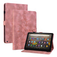 For Amazon Fire HD10 2019/2017 Lily Embossed Leather Smart Tablet Case(Pink) - Amazon by PMC TechLife | Online Shopping South Africa | PMC TechLife | Buy Now Pay Later Mobicred