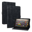 For Amazon Fire HD10 2019/2017 Lily Embossed Leather Smart Tablet Case(Black) - Amazon by PMC TechLife | Online Shopping South Africa | PMC TechLife | Buy Now Pay Later Mobicred