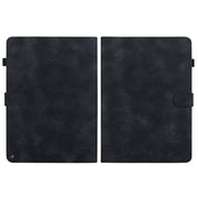 For Amazon Fire HD10 / HD10 Plus 2021 Lily Embossed Leather Smart Tablet Case(Black)