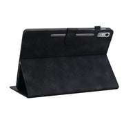 For Lenovo Tab P12 12.7 Lily Embossed Leather Tablet Case(Black)