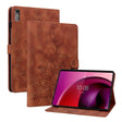 For Lenovo Tab M10 5G 2023 Lily Embossed Leather Tablet Case(Brown) - Lenovo by PMC TechLife | Online Shopping South Africa | PMC TechLife | Buy Now Pay Later Mobicred