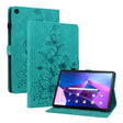 For Lenovo Tab M10 Plus 10.6 3rd Gen Lily Embossed Leather Tablet Case(Green) - Lenovo by PMC TechLife | Online Shopping South Africa | PMC TechLife | Buy Now Pay Later Mobicred
