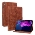 For Lenovo Tab P11 /Xiaoxin Pad Plus Lily Embossed Leather Tablet Case(Brown) - Lenovo by PMC TechLife | Online Shopping South Africa | PMC TechLife | Buy Now Pay Later Mobicred